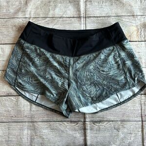 RARE PATTERN lululemon athletica Black and Green Athletic Shorts